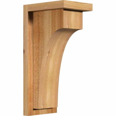 Ekena Millwork Huntington Rough Sawn Corbel w/Backplate, Western Red Cedar, 6"W x 8"D x 16"H COR06X08X16HUN01RWR